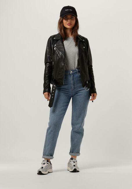 Schwarze GOOSECRAFT Lederjack SAMMIE BIKER - large