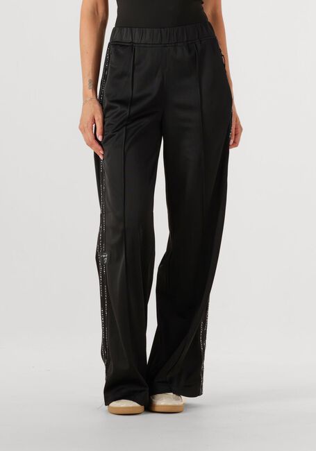 Schwarze HAUTE L'AMITIÉ Weite Hose LOGO TAPE TRACK TALL PANT - large