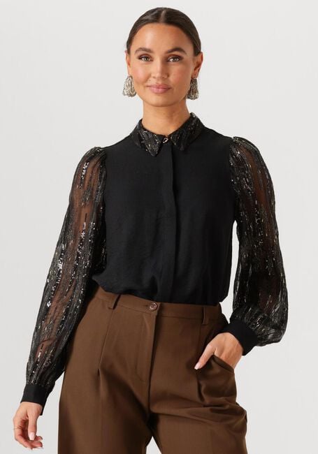 Schwarze AAIKO Blusen PILLAR PAILLETTE PES 522 - large