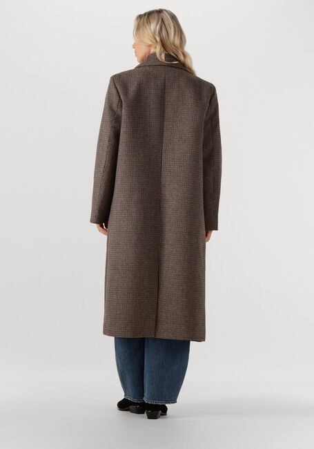 Braune ALIX THE LABEL Mäntel LADIES WOVEN CHECKED COAT - large