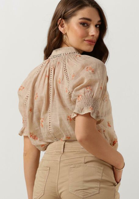 Sand NUKUS Top CAROLINA TOP EMBROIDERY - large