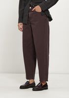 Braune OBJECT Barrel jeans OBJMIU ZOE MW BARREL ANK TWILL JEANS DIV