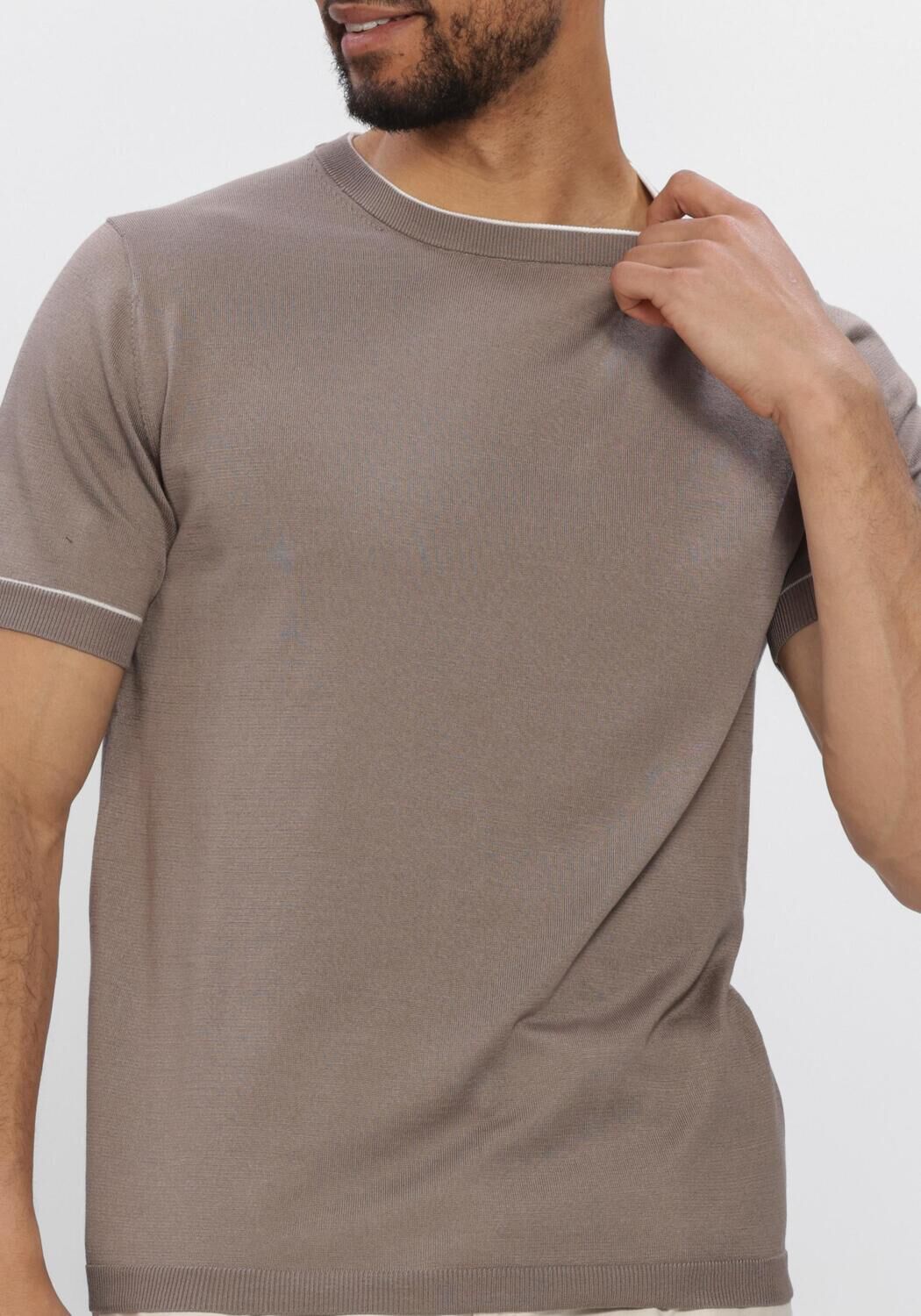 Taupe STEFANO LAURAN Polo-Shirt T-SHIRT BROR - large