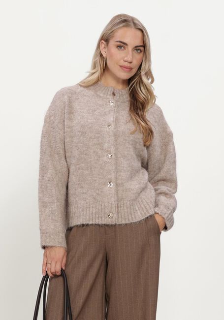 Beige NEO NOIR Strickjacke TAURA FLUFFY KNIT CARDIGAN - large