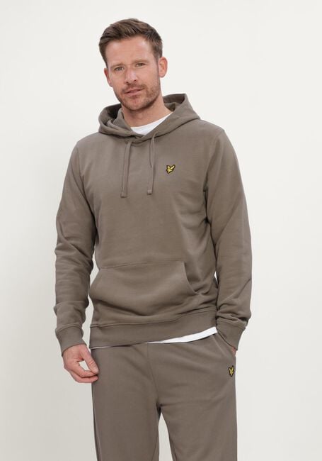 Taupe LYLE & SCOTT Sweatshirt PULLOVER HOODIE - large