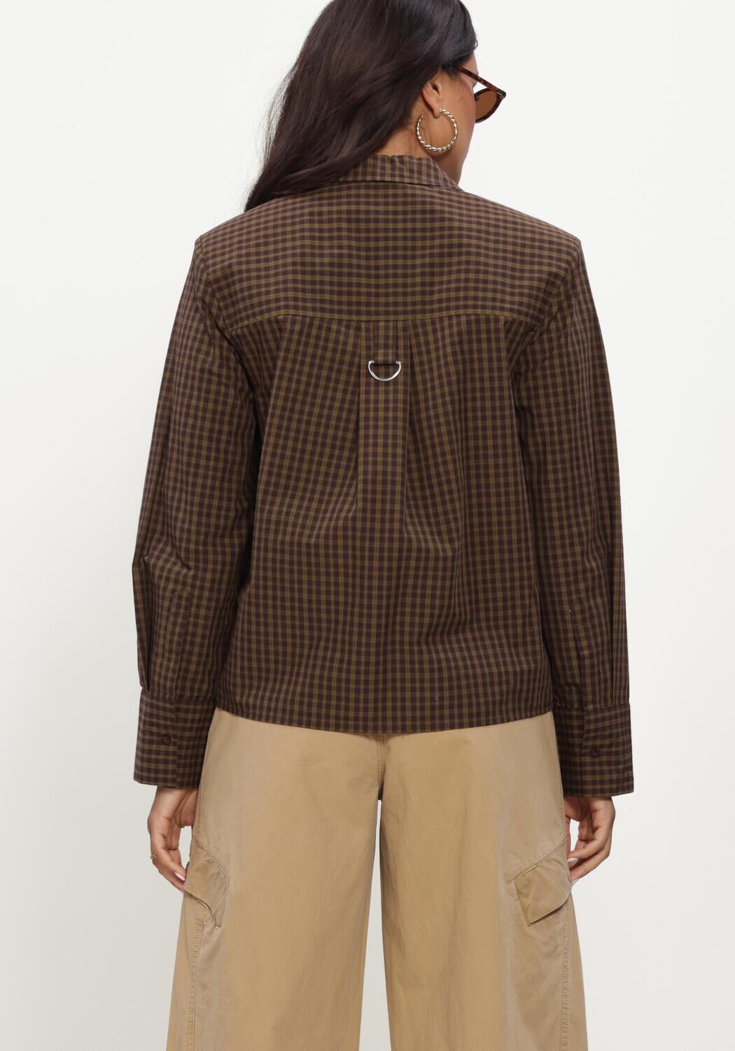 Gr&uuml;ne CO'COUTURE Blusen TEFFACC PADDED CHECK SHIRT - large