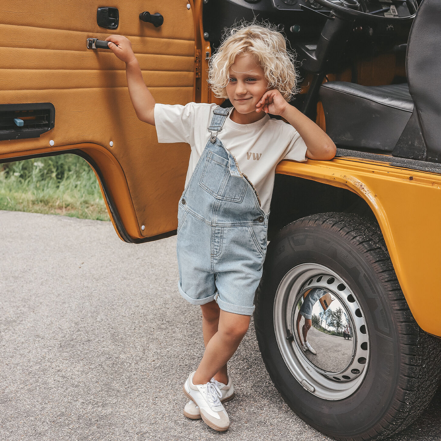 Wei&szlig;e YOUR WISHES T-shirt SUNSET WIDE TEE - large