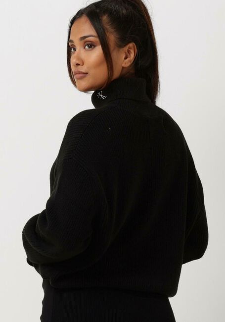 Schwarze CALVIN KLEIN Rollkragenpullover CK CHUNKY ROLL NECK - large