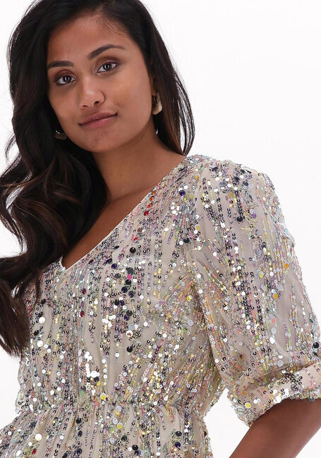 Beige NEO NOIR Blusen MINA MULTI SEQUINS BLOUSE - large