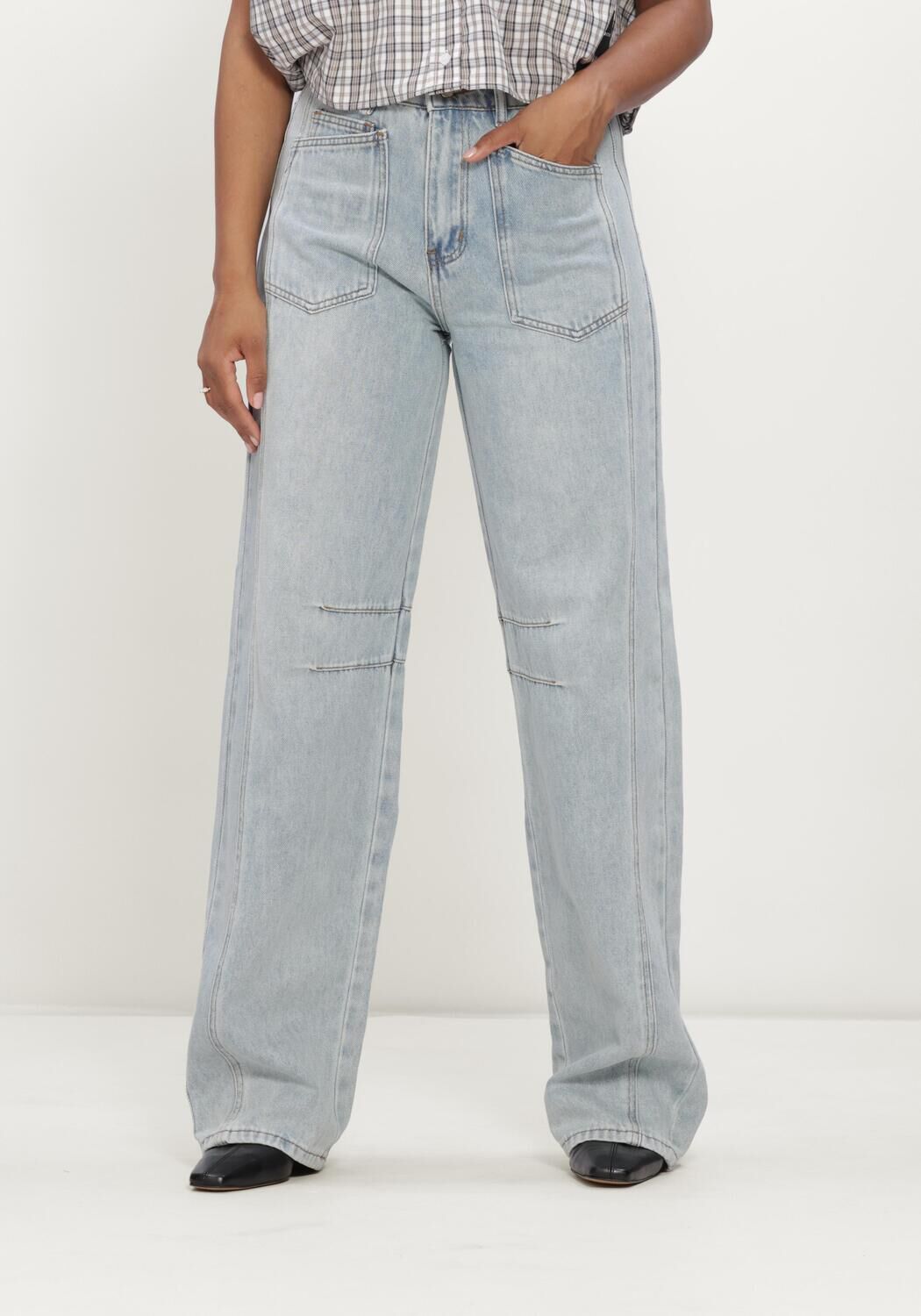 Blaue HAUTE L'AMITI&Eacute; Jeans BARREL FRONT POCKET TALL JEANS - large