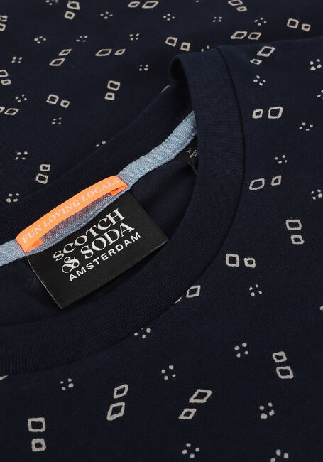 Dunkelblau SCOTCH & SODA T-shirt PRINTED JERSEY CREWNECK T-SHIRT IN ORGANIC COTTON - large