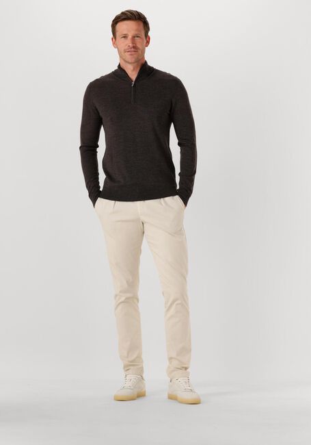 Braune PROFUOMO Pullover PULLOVER HALF ZIP MERINO - large