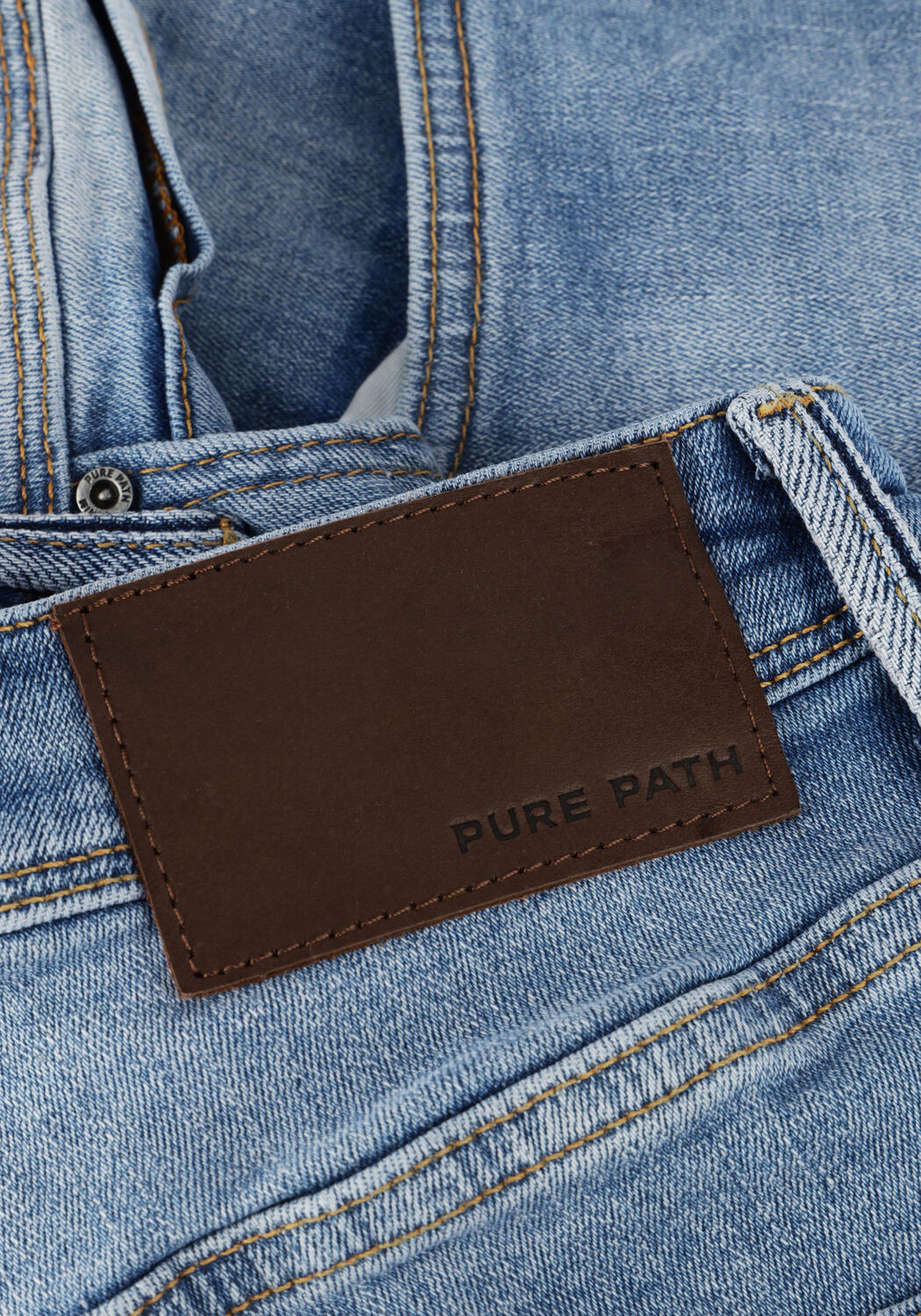 Blaue PURE PATH Kurze Hosen THE STEVE SKINNY FIT DENIM SHORTS - large