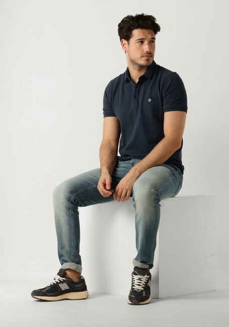 Dunkelblau CAST IRON Polo-Shirt SHORT SLEEVE POLO ORGANIX COTTON PIQUE ESSENTIAL - large