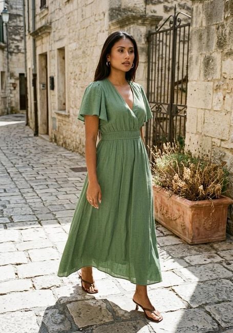Gr&uuml;ne SUNCOO Maxikleid CYRA - large