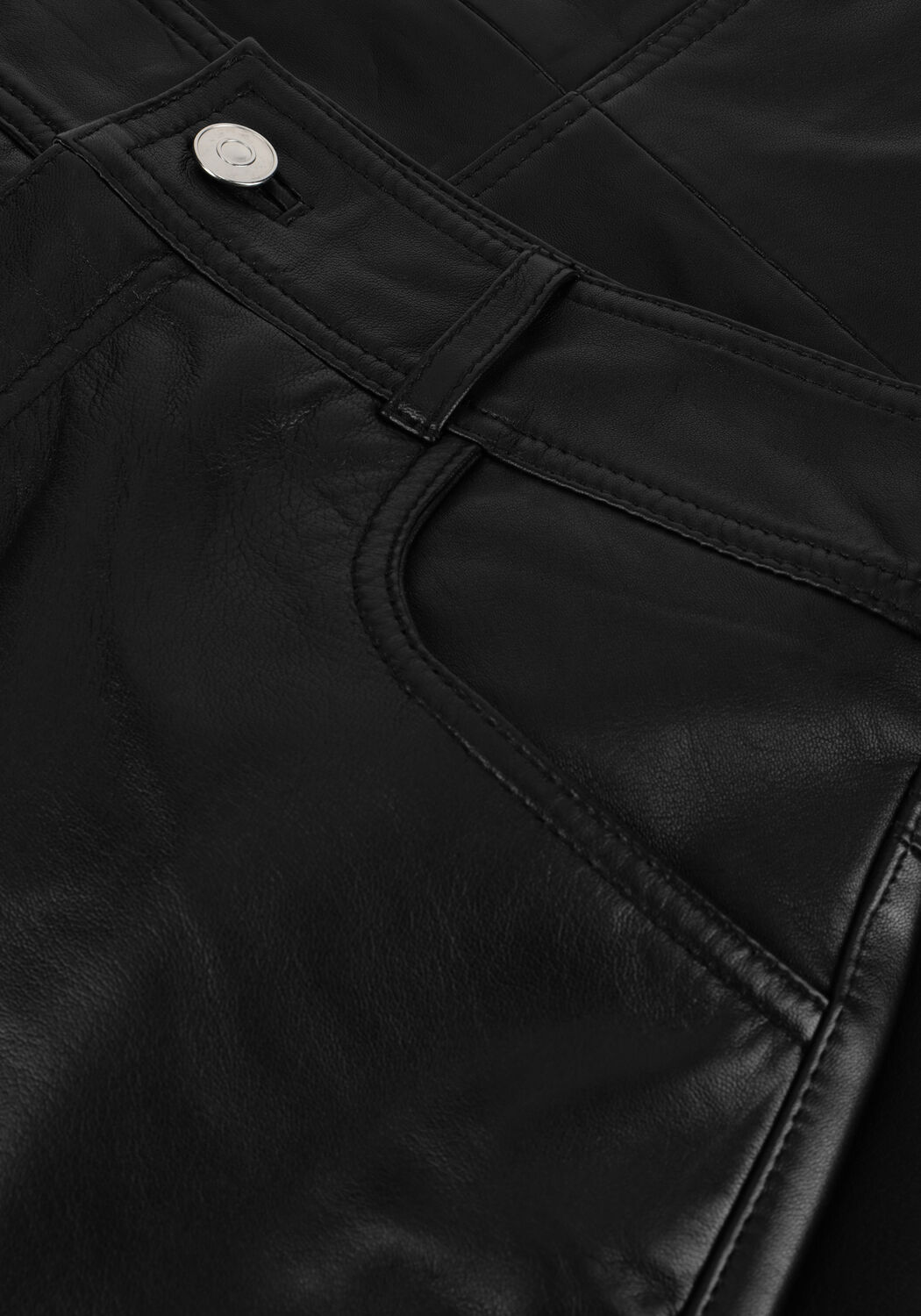 Schwarze Y.A.S. Maxirock YASMINA HW LEATHER LONG SKIRT - large