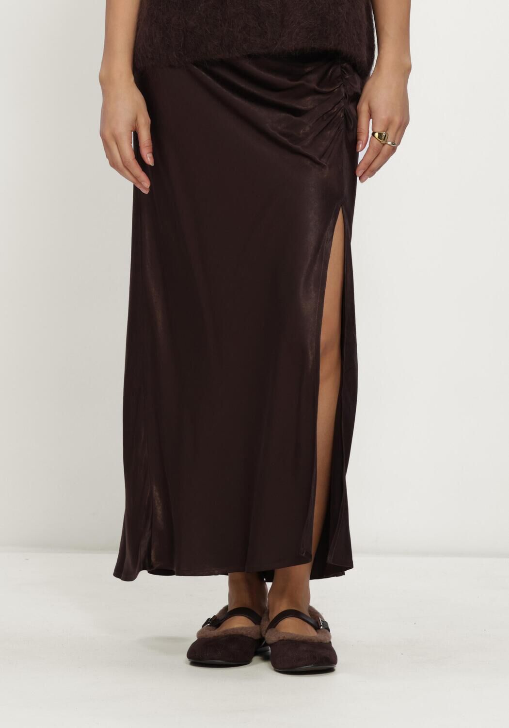Braune MSCH COPENHAGEN Maxirock MSCHAILA ULLAS SKIRT - large