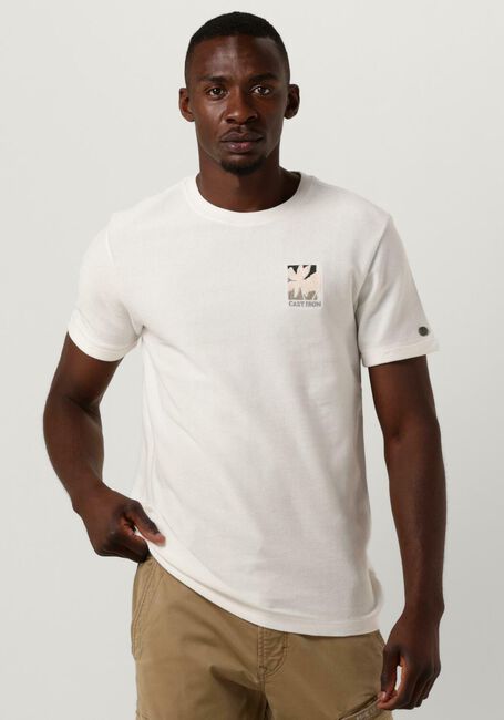 Nicht-gerade weiss CAST IRON T-shirt SHORT SLEEVE R-NECK REGULAR FIT COTTON TWILL - large