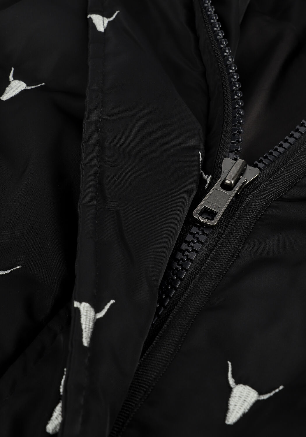 Schwarze ALIX THE LABEL Wattierte Jack EMBROIDERD PUFFER COAT - large