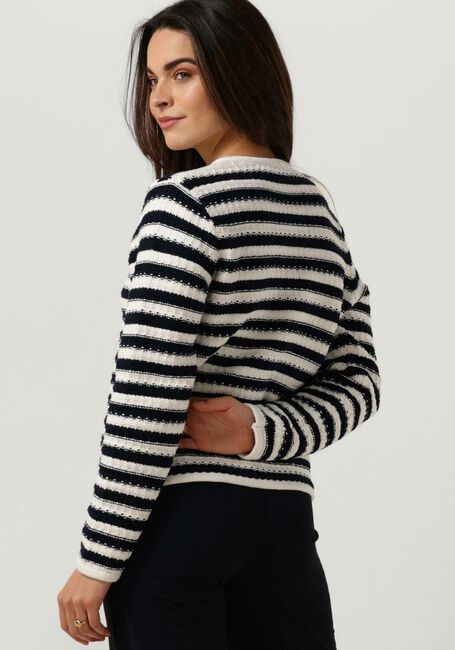 Dunkelblau NEO NOIR Strickjacke LIMONE STRIPE KNIT JACKET - large