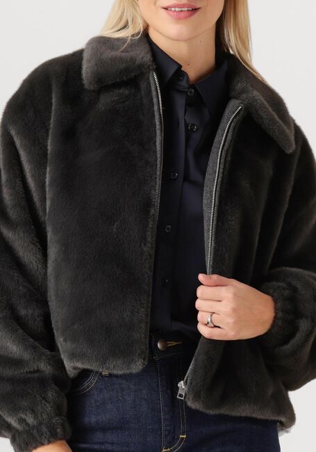 Dunkelgrau WITHBLACK Fake-Fur-Jack WBLNOHR FAUX FUR JACKET - large