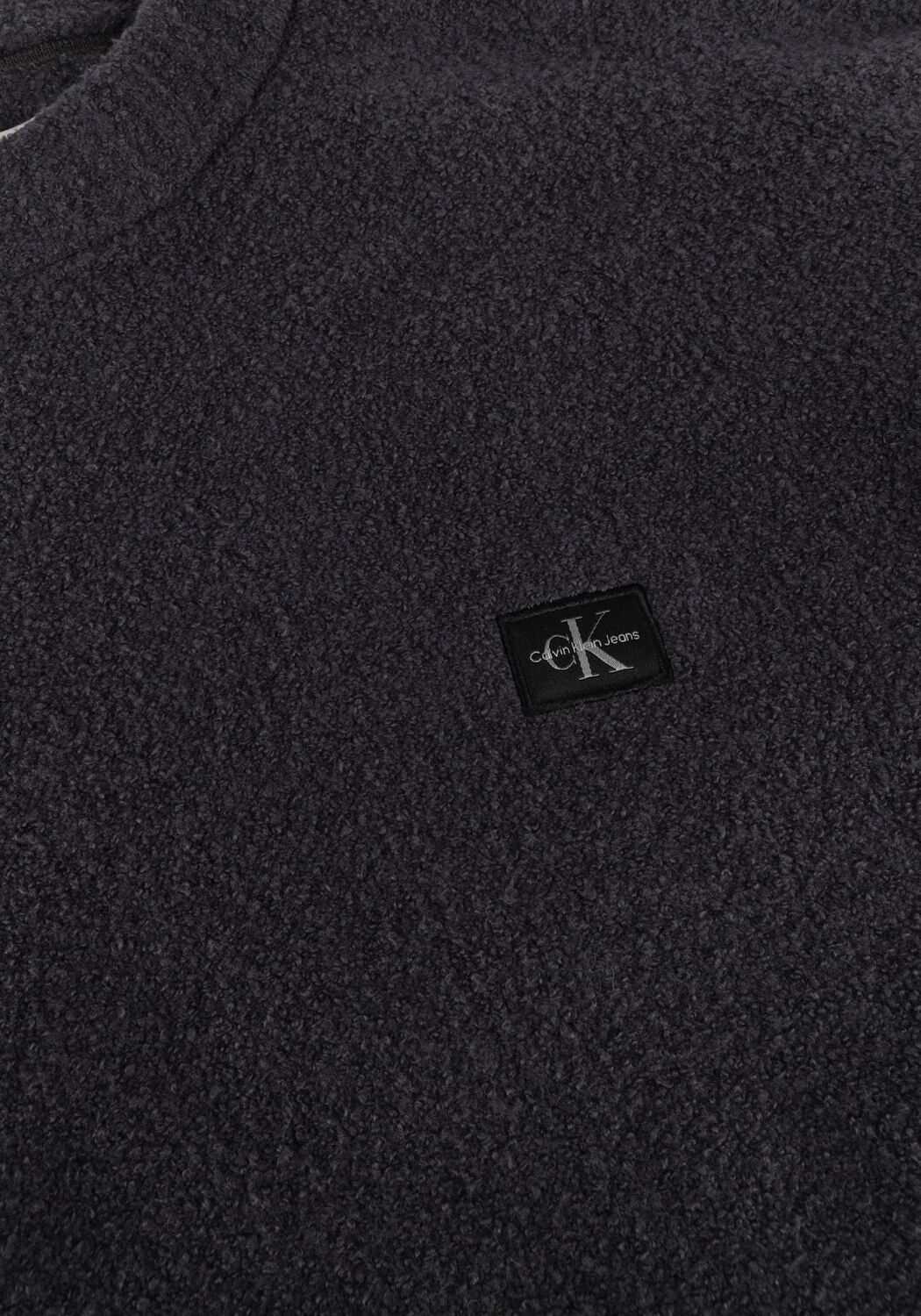 Schwarze CALVIN KLEIN Pullover BOUCLE BOXY SWEATER - large