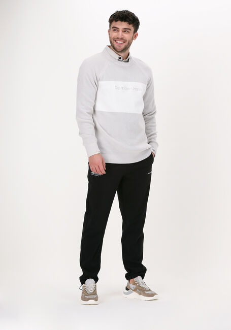 Sand CALVIN KLEIN Pullover TEXTURED BLOCKING SWEATER - large