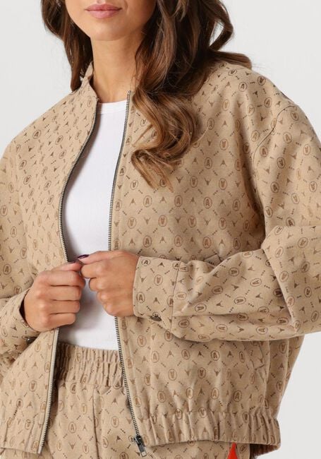 Sand ALIX THE LABEL Jack LADIES WOVEN LOGO JACKET - large