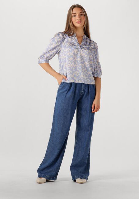 Blaue NEO NOIR Blusen ROELLA GRAPHIC FADE BLOUSE - large