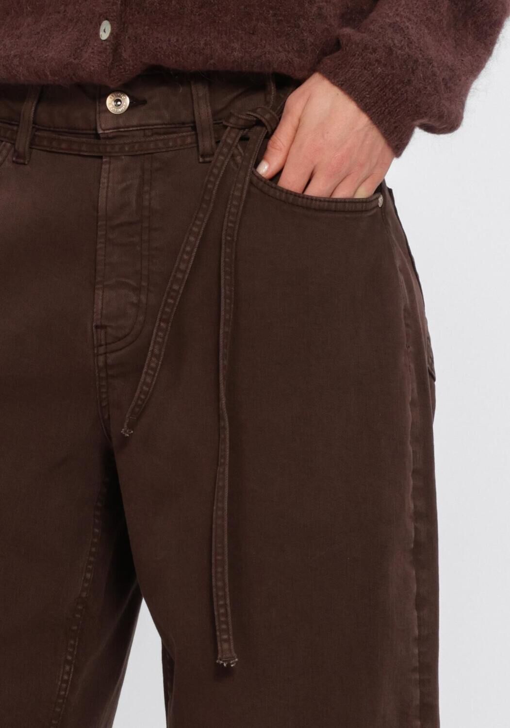 Braune STUDIO ANNELOES Weite Hose Babet denim trousers - large