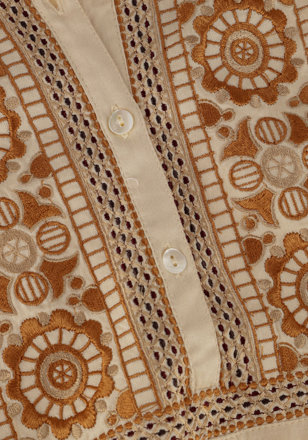 Beige ANTIK BATIK Blusen BETTINA BLOUSE - large