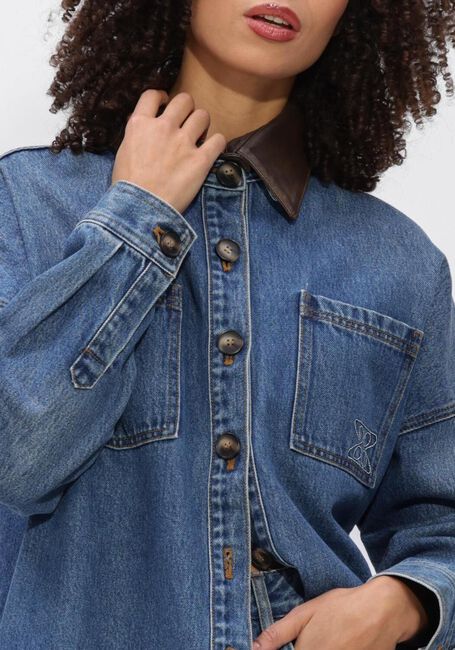 Blaue STUDIO AR Jeansjacke LIGIA DENIM - large