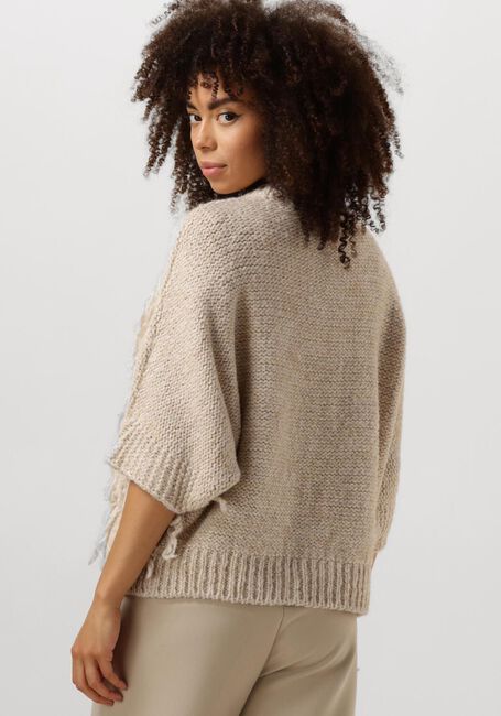 Weiße SUMMUM Strickjacke CARDIGAN 3/4 SLEEVE FRINGE KNIT - large