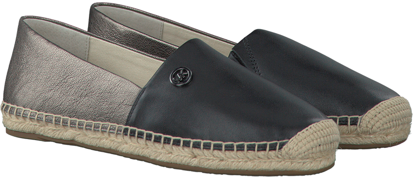 michael kors kendrick slip on black leather espadrille