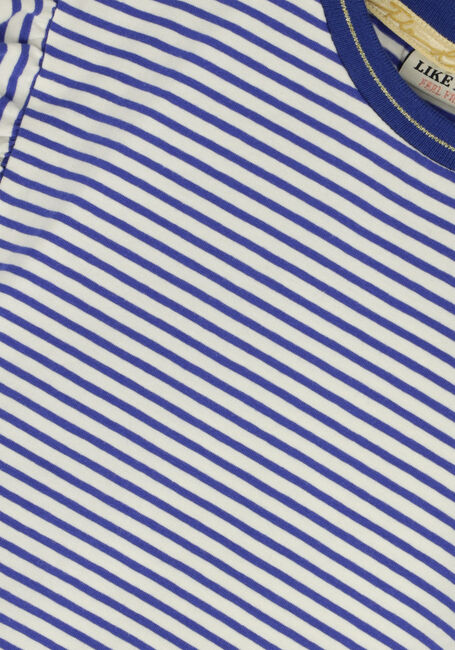 Blau/weiß gestreift LIKE FLO T-shirt STRIPE JERSEY RUFFLE TEE - large