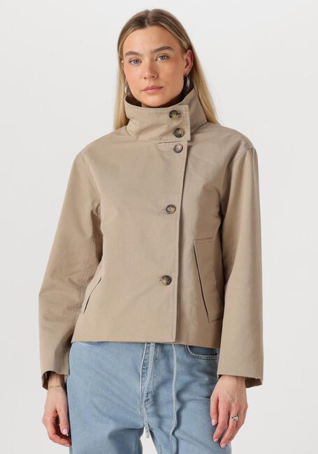 Taupe OBJECT Mäntel OBJGRO RE SHORT JACKET - large
