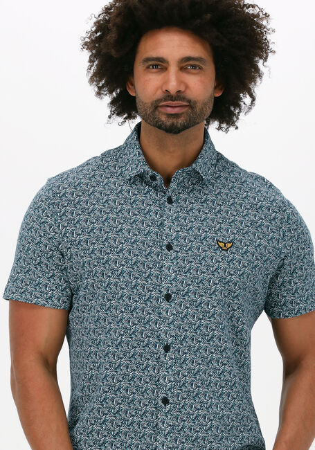 Dunkelblau PME LEGEND Casual-Oberhemd SHORT SLEEVE SHIRT PRINT ON PIQUE JERSEY - large
