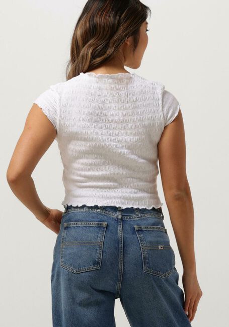 Weiße TOMMY JEANS Top TJW SLIM SMOCK TEE - large