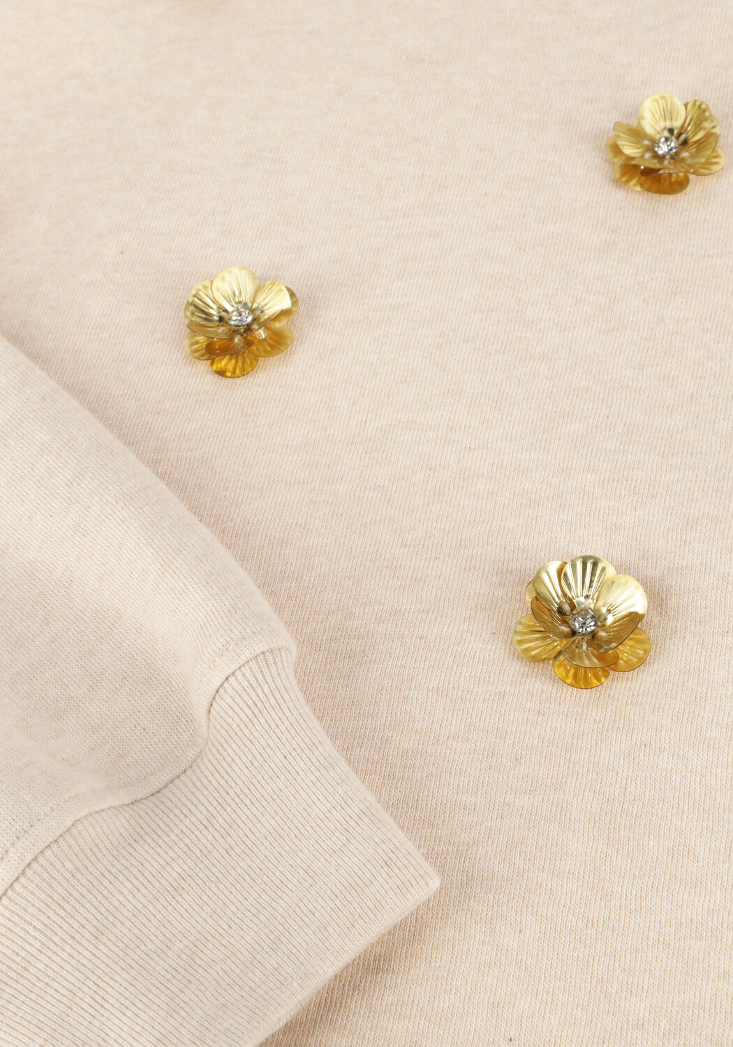 Beige NUKUS Pullover BEATRIZ PULLOVER FLOWER - large