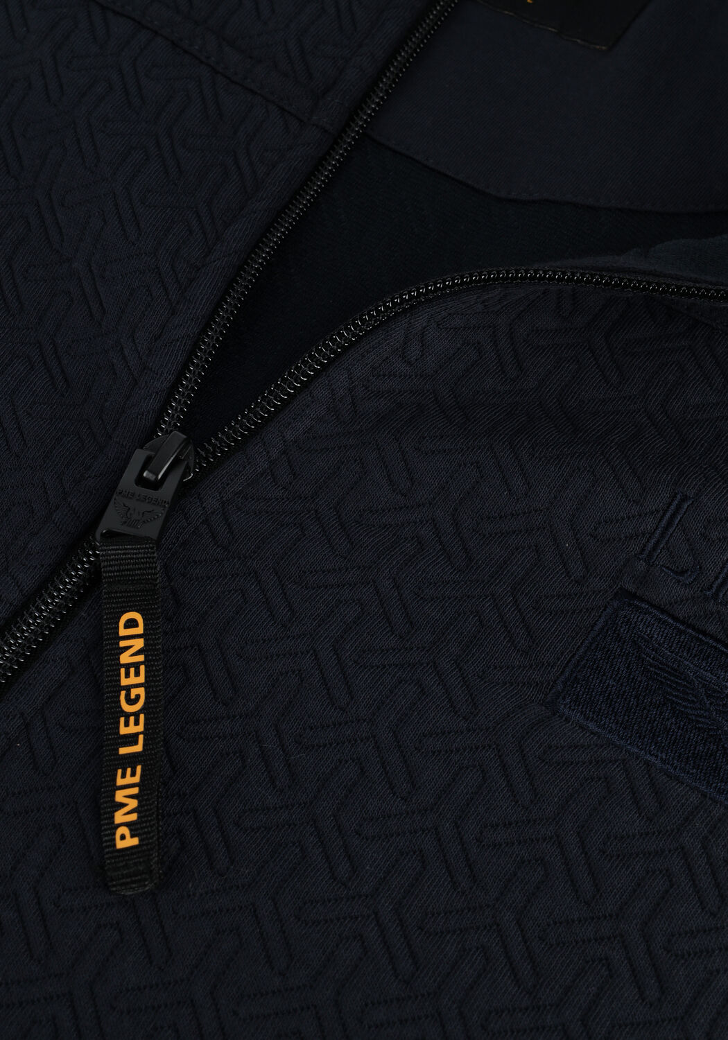 Blaue PME LEGEND Strickjacke ZIP JACKET JACQUARD INTERLOCK SWEAT - large