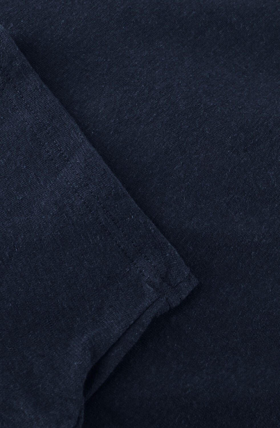 Dunkelblau SELECTED MEN T-shirt SLHADAM LINEN BLEND SS TEE NOOS - large