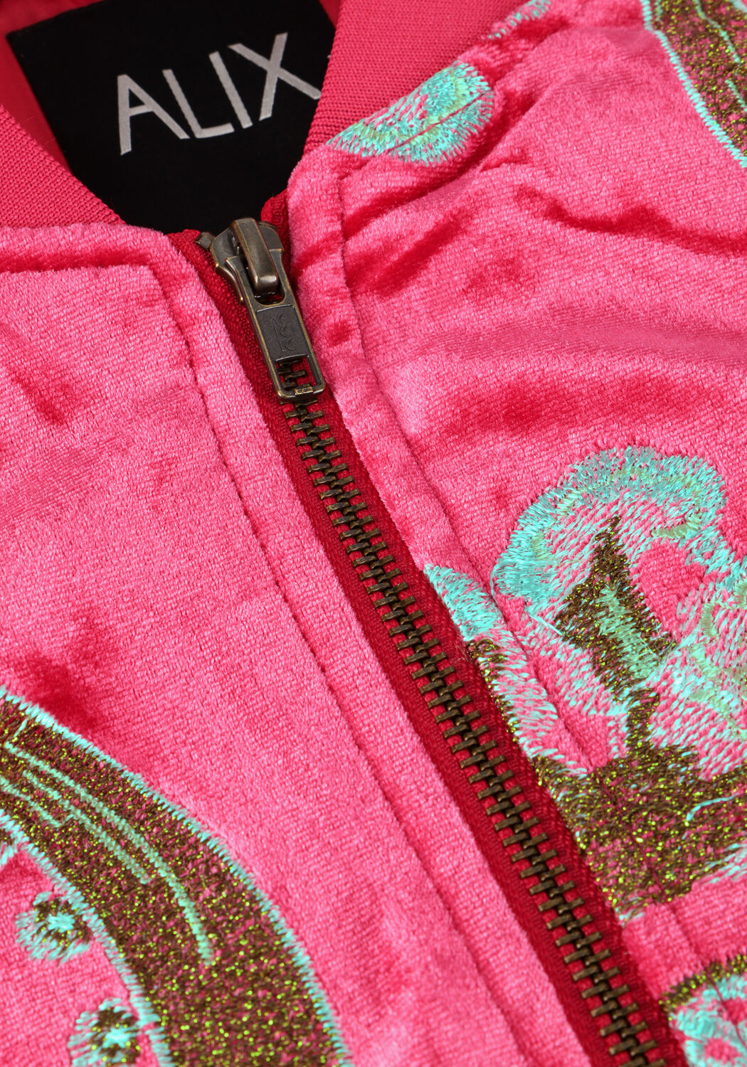 Rosane ALIX THE LABEL Jack LADIES WOVEN FANCY VELVET BOMBER - large