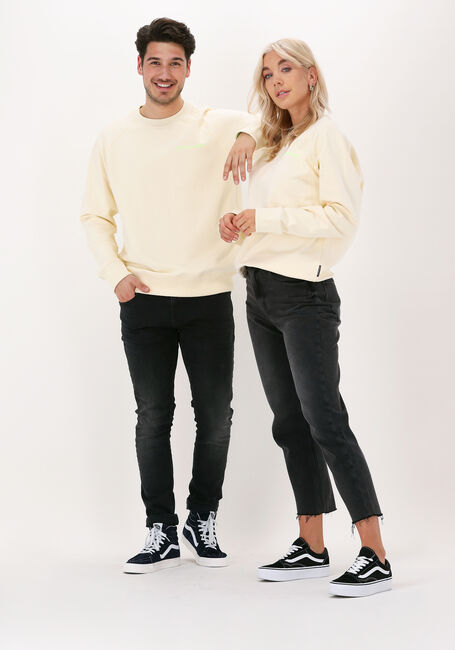 Beige SCOTCH & SODA Sweatshirt UNISEX - CREW NECK SWEATER IN - large