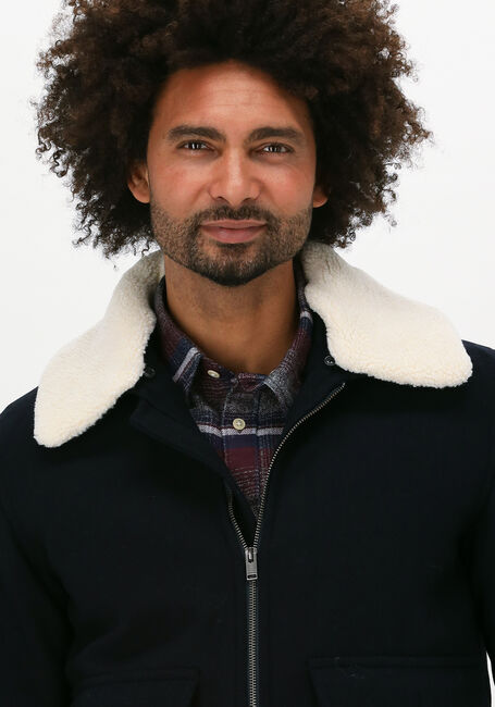 Blaue SELECTED HOMME Jack SLHWARWICK WOOL BOMBER W - large
