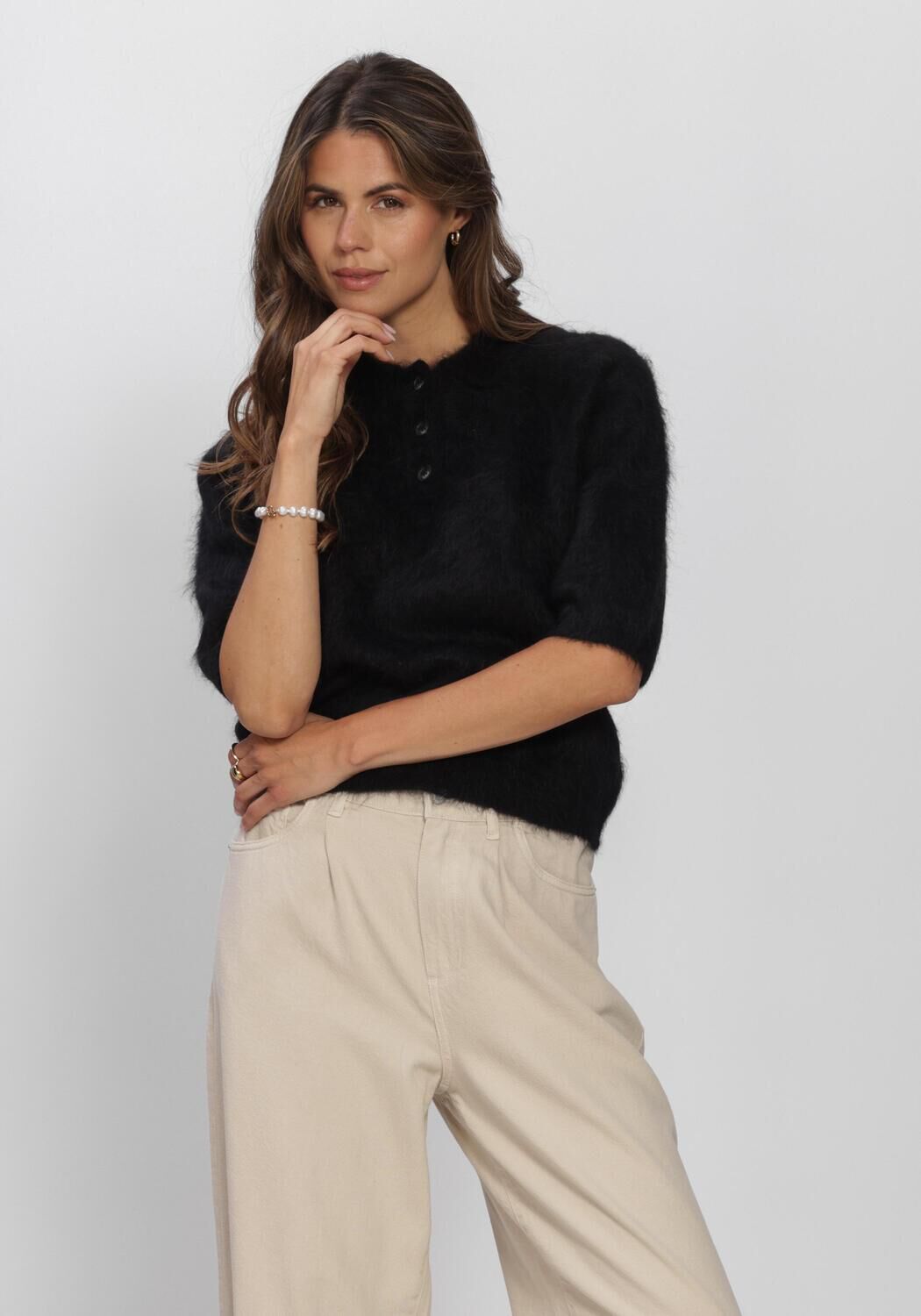 Schwarze KNIT-TED Tops & T-shirts SHERMAN TOP - large