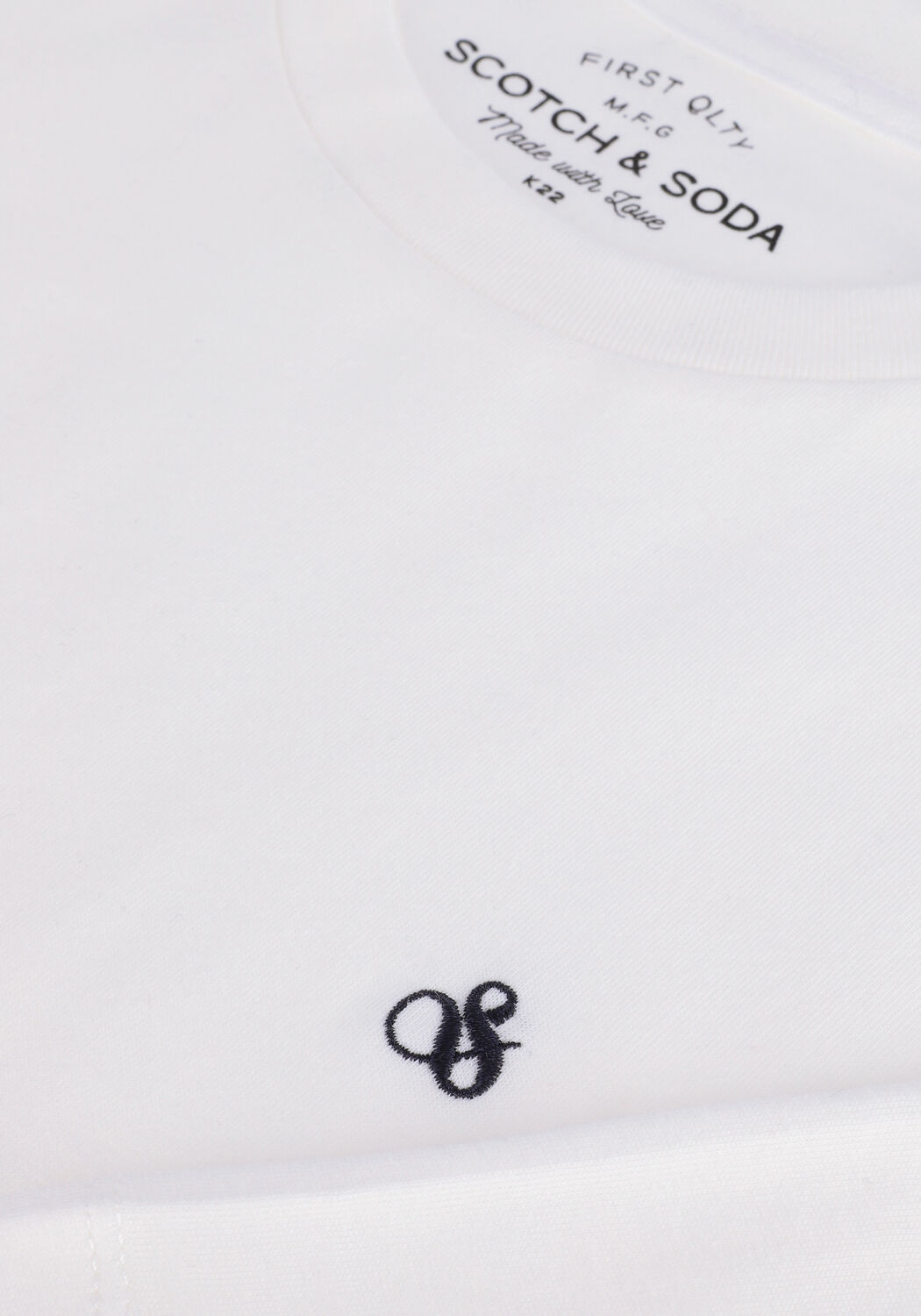 Wei&szlig;e SCOTCH & SODA T-shirt CREWNECK JERSEY T-SHIRT - large