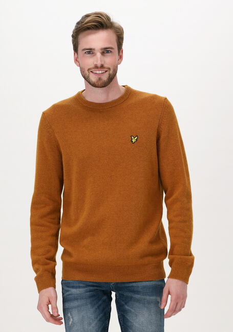 Orangene LYLE & SCOTT Pullover CREW NECK LAMBSWOOL BLEND JUMP - large
