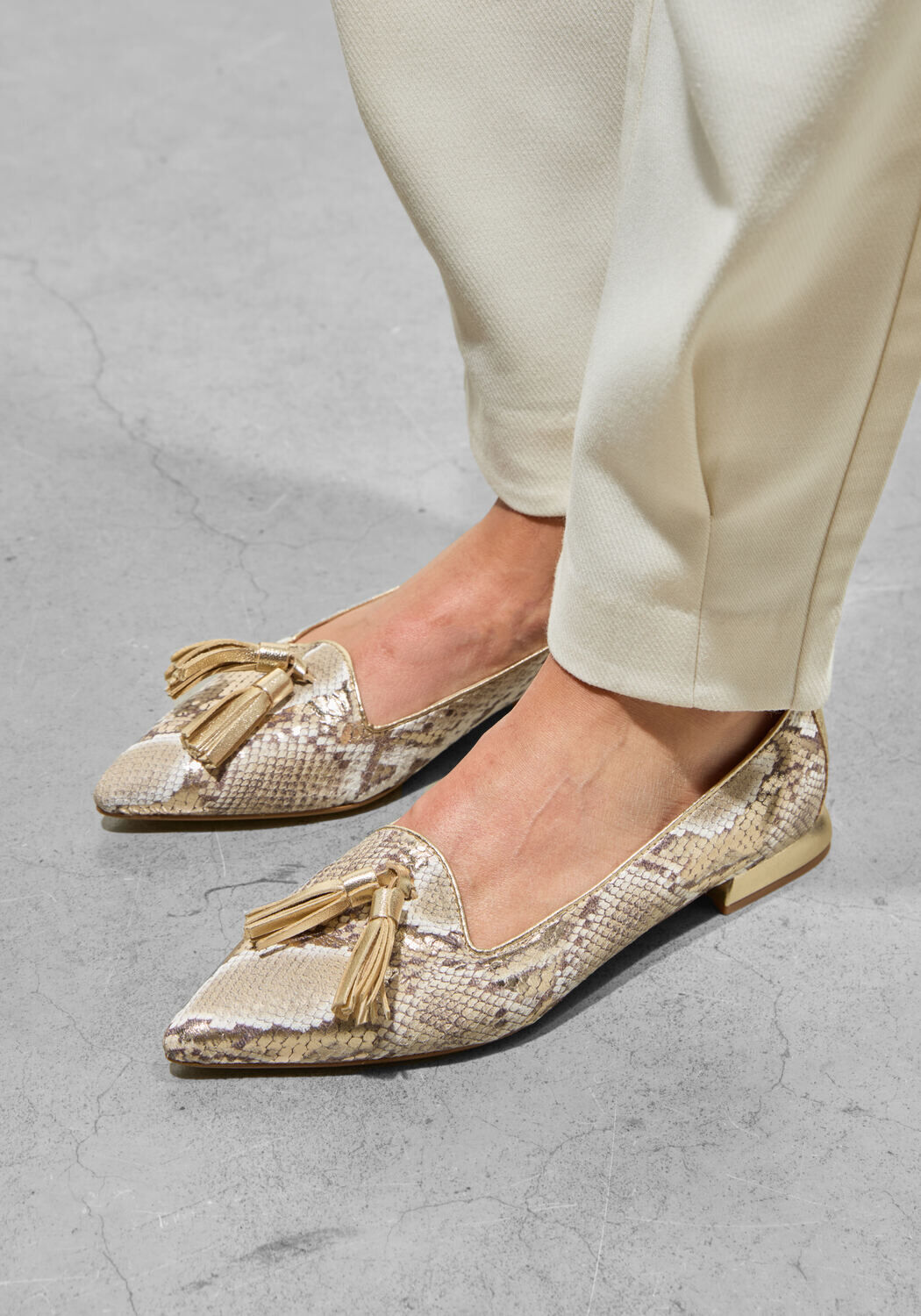 Goldfarbene STEFANO LAURAN Loafer PISA - medium