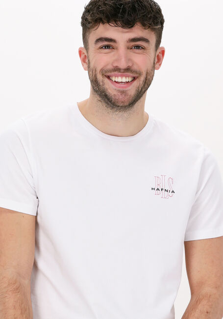 Weiße BLS HAFNIA T-shirt MINI OUTLINE LOGO T-SHIRT - large