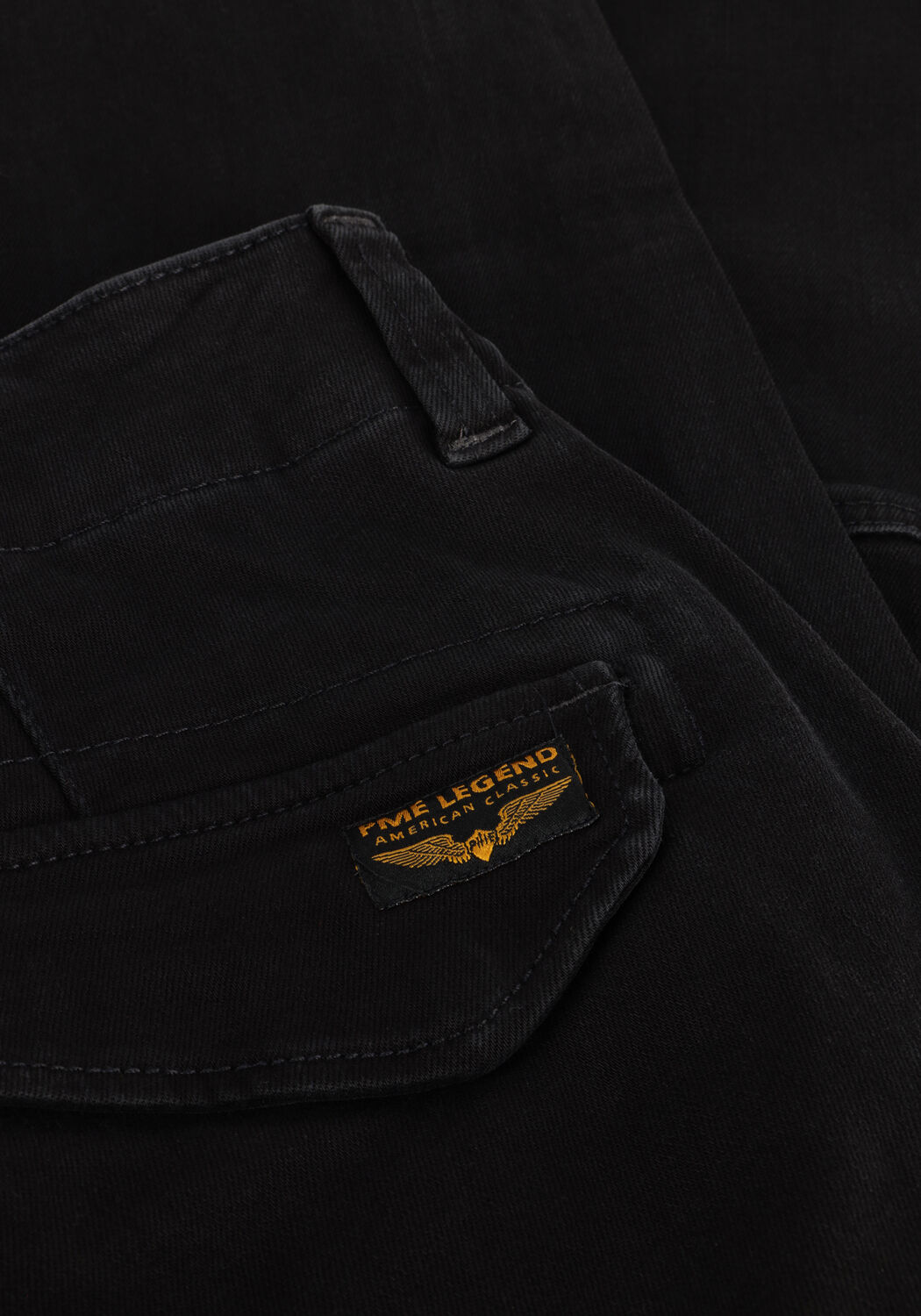 Schwarze PME LEGEND Cargohosen NORDROP CARGO WASHED BLACK DENIM - large